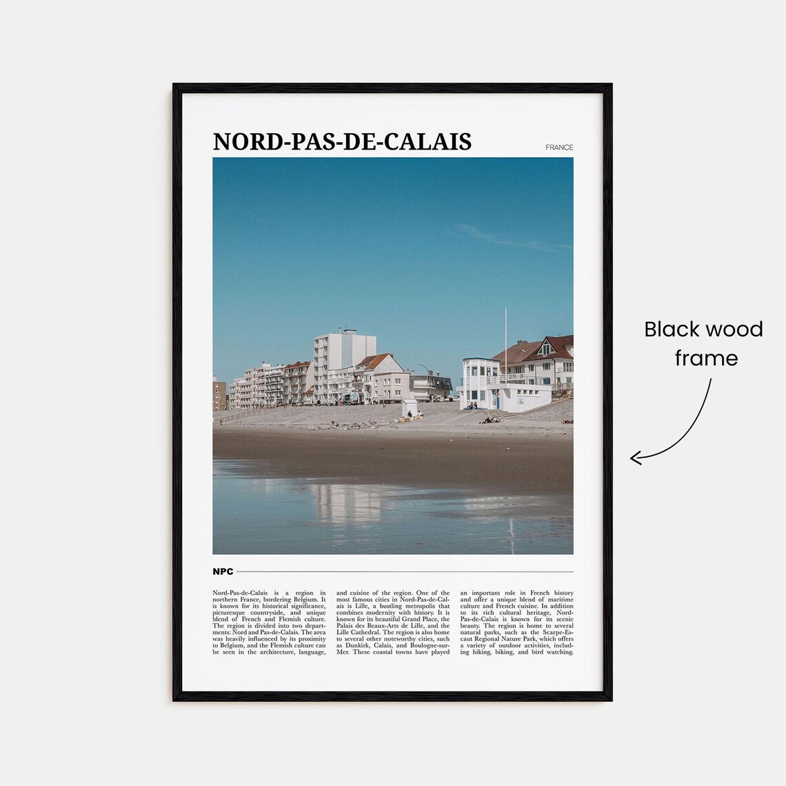 Nord-Pas-de-Calais France Seaside Beach Town Coastline Travel Poster - Image 2