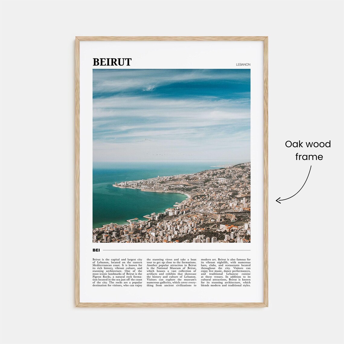 Beirut Travel Poster, Lebanon Wall Art Print - Image 3