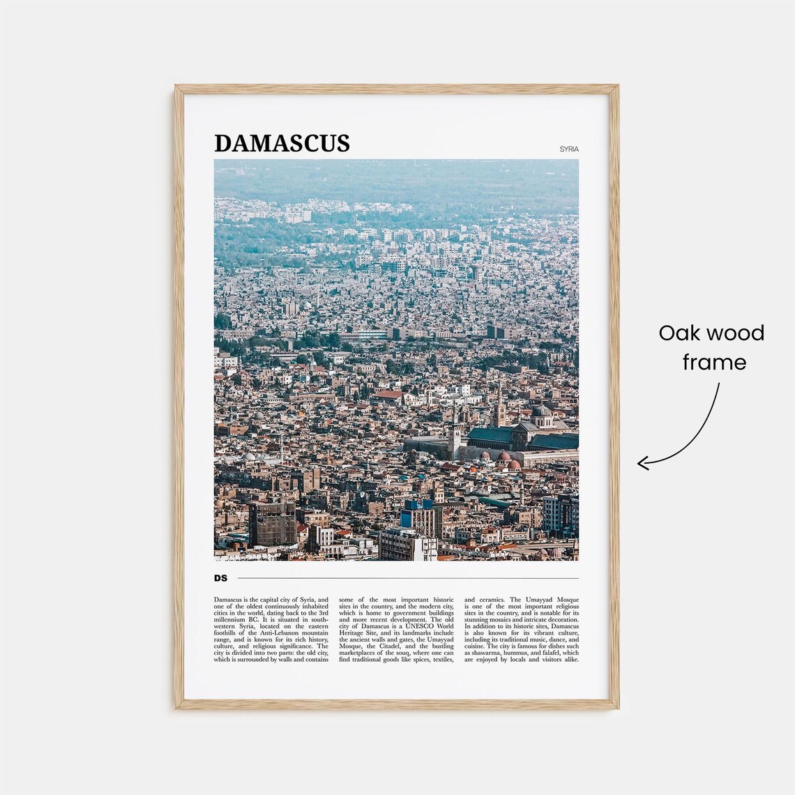 Damascus Travel Poster, Syria Wall Art Print - Image 3