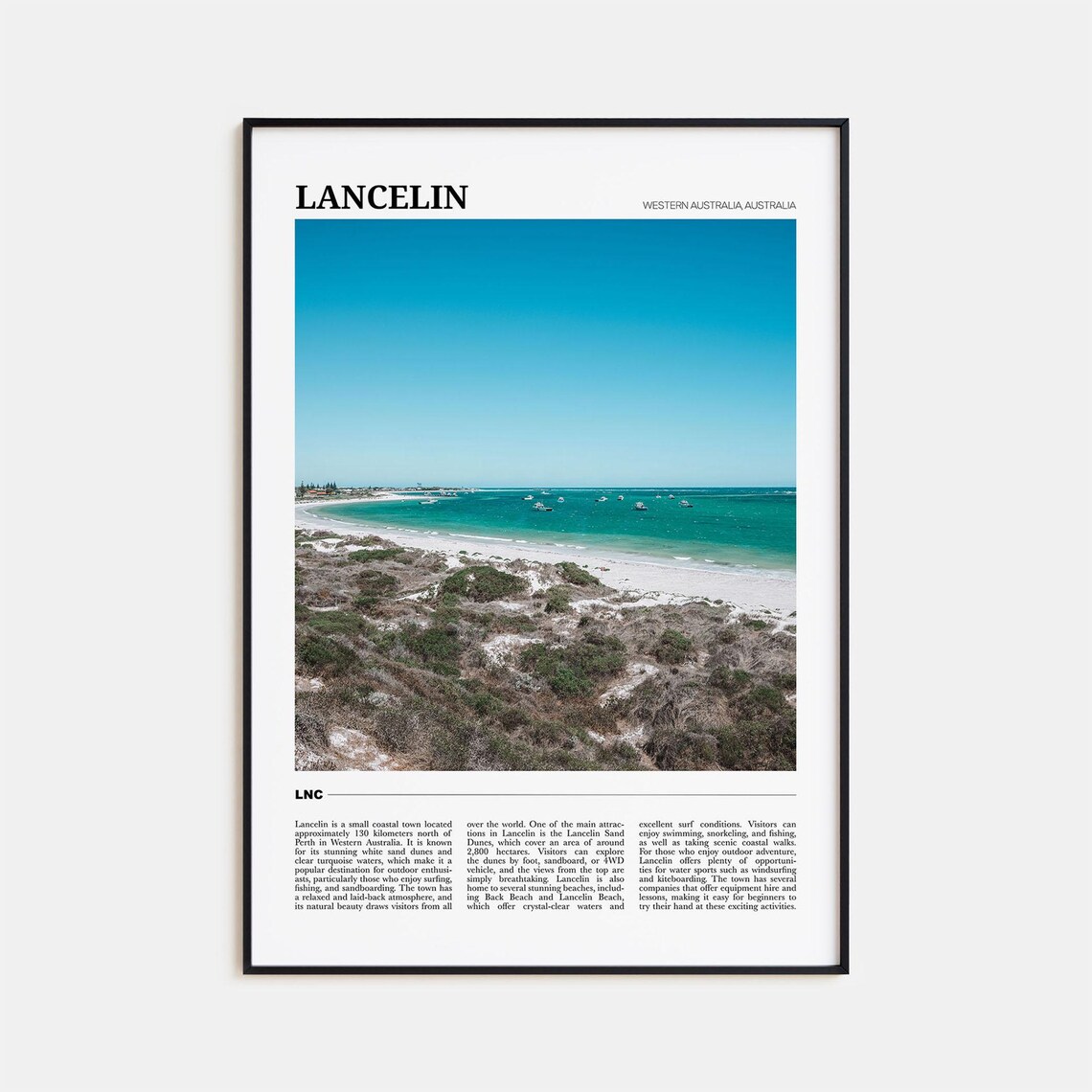 Lancelin Travel Poster, Western Australia Travel Poster