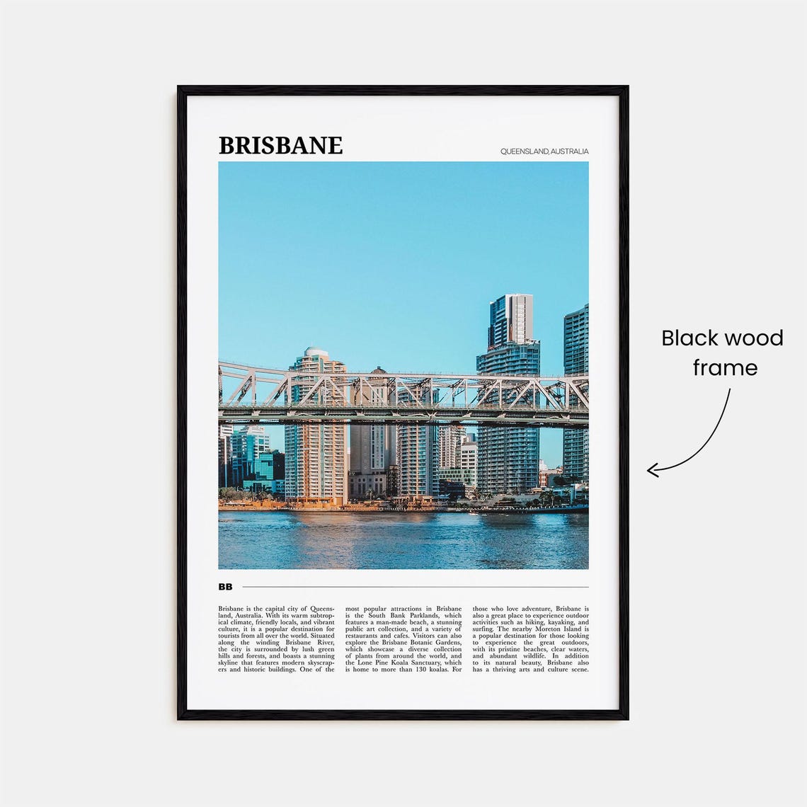 Brisbane Queensland Australia Story Bridge River Skyline Poster - Image 2