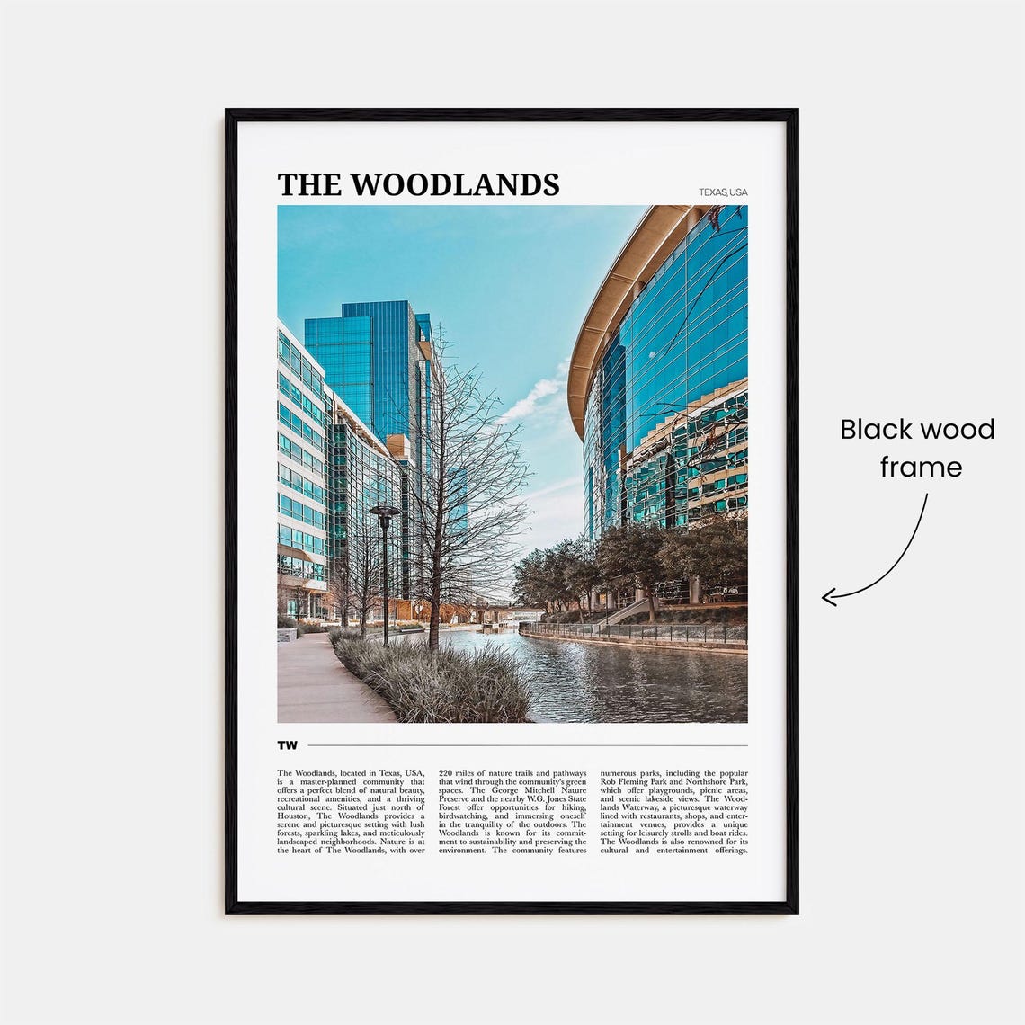 The Woodlands Travel Poster The Woodlands Wall Art The Woodlands Poster Print The Woodlands Photo The Woodlands Decor Texas Usa - Image 2