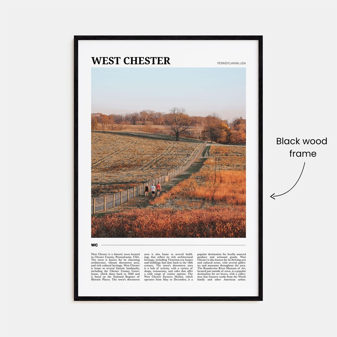 West Chester Pennsylvania Autumn Countryside Trail Photography Poster - Image 2