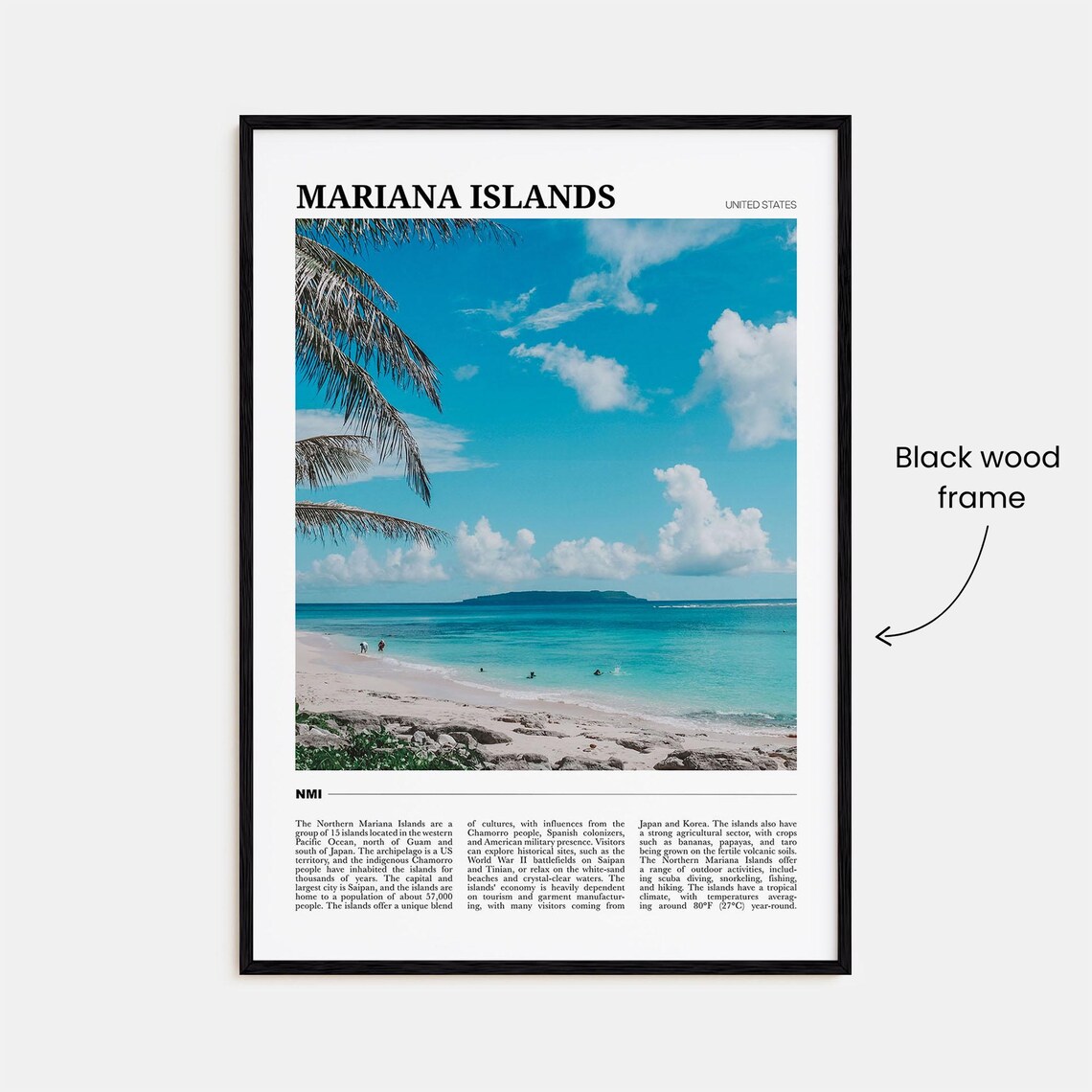 Northern Mariana Islands Travel Poster, Place Print - Image 2