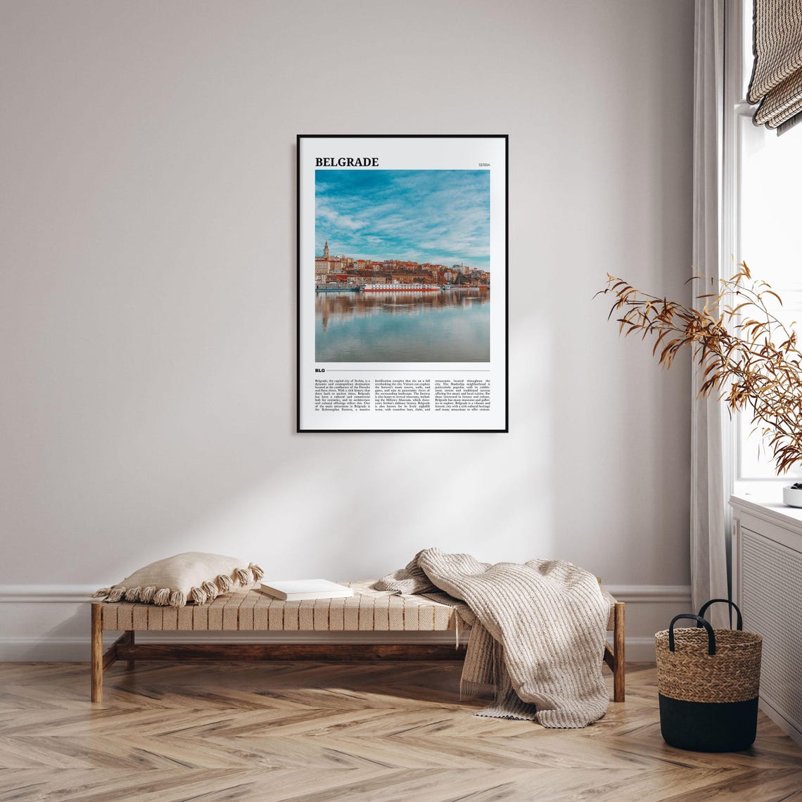 Belgrade Serbia Danube Riverfront Old Town Skyline Travel Poster - Image 4