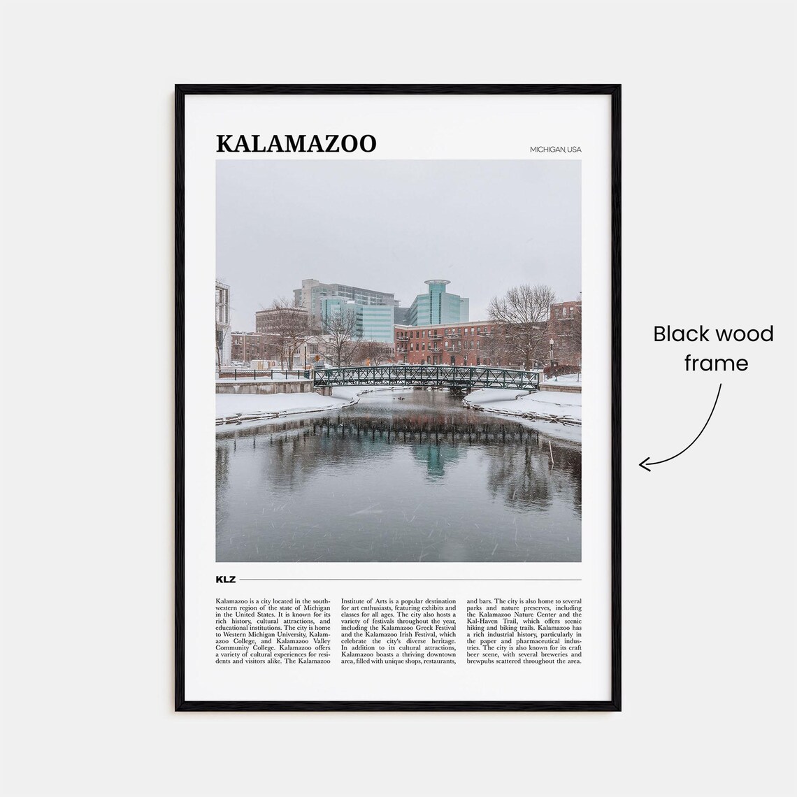 Kalamazoo Travel Poster, Michigan USA Art Print - Image 2
