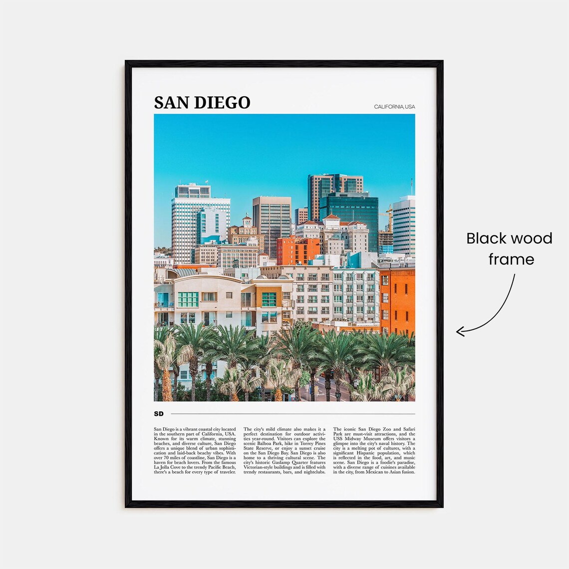 San Diego Travel Poster No 2, California Art Print - Image 2