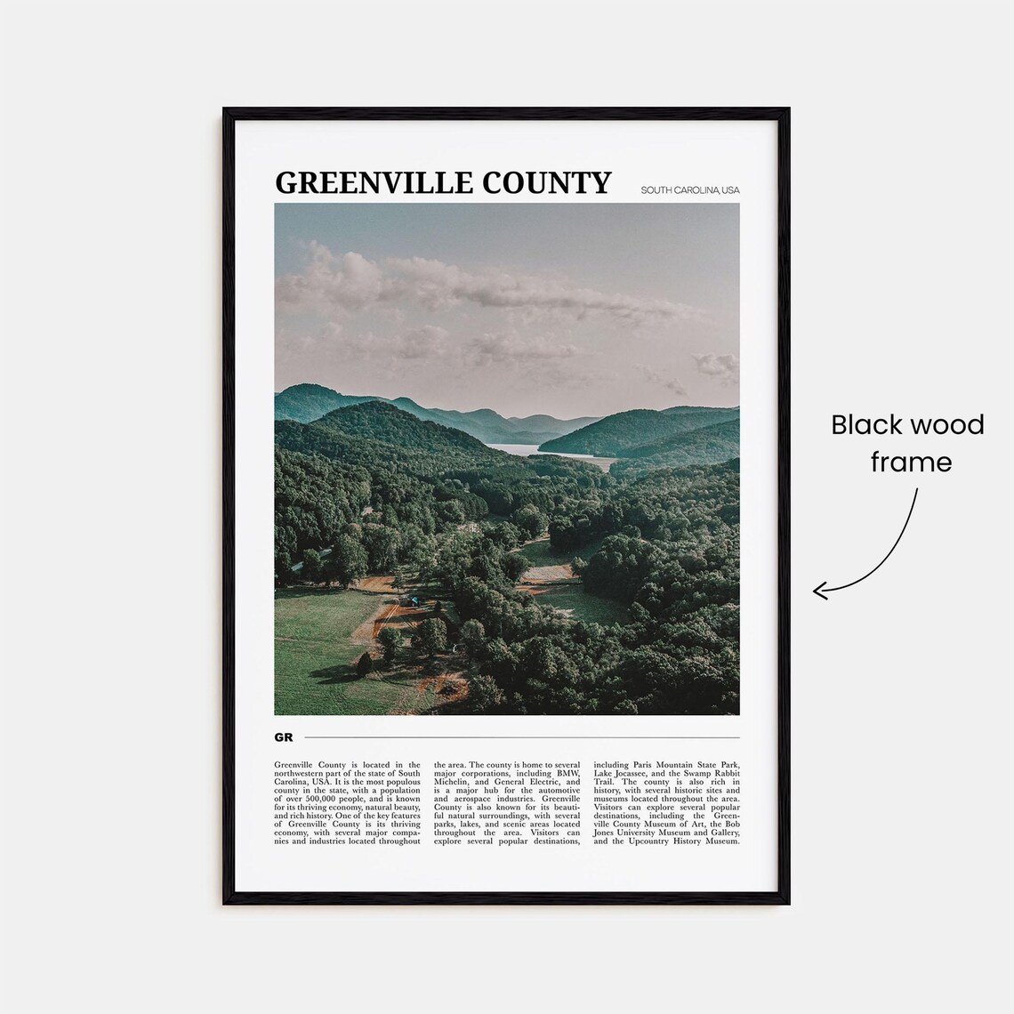Greenville County South Carolina Blue Ridge Photo Travel Poster - Image 2