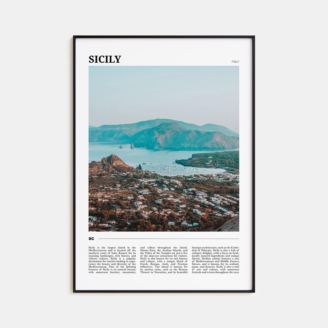 Sicily Photo Italy Poster Print