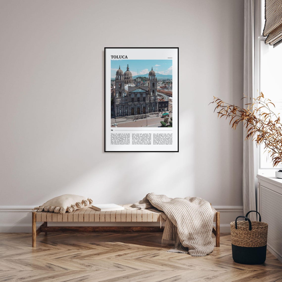 Toluca Mexico Historic Cathedral Domes Colonial Downtown Travel Poster - Image 4
