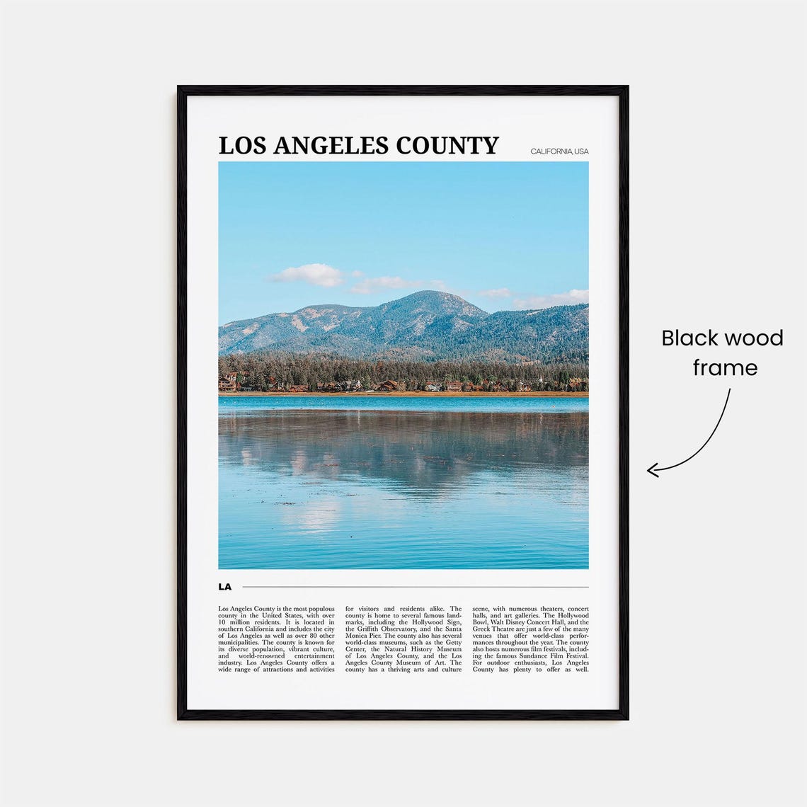 Los Angeles County Travel Poster Los Angeles County Wall Art Los Angeles County Poster Print Los Angeles County Photo Los Angeles Decor - Image 2