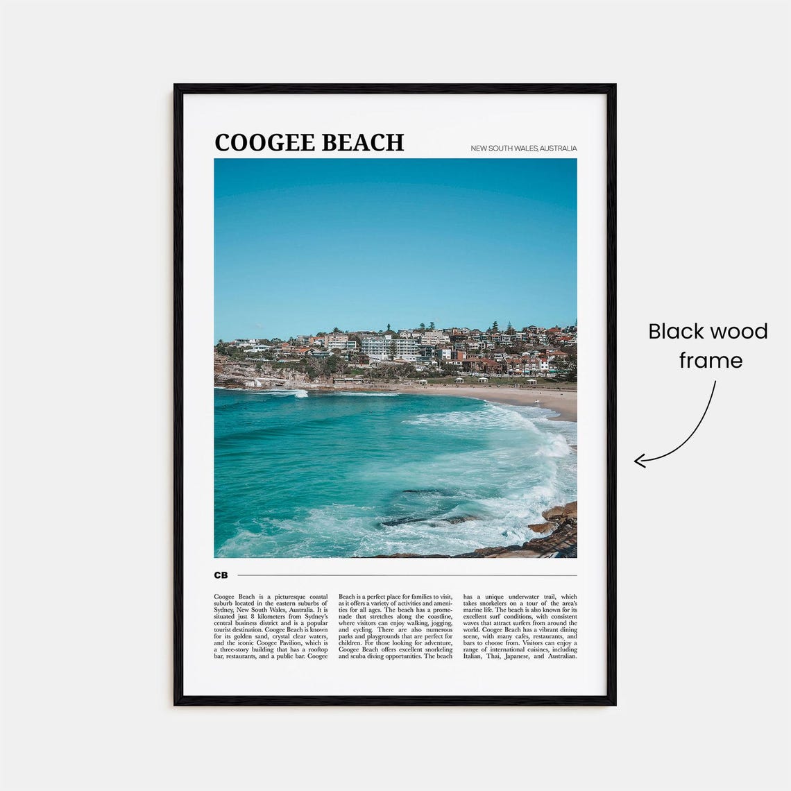 Coogee Beach Sydney Turquoise Surf Waves Coastal Travel Poster - Image 2