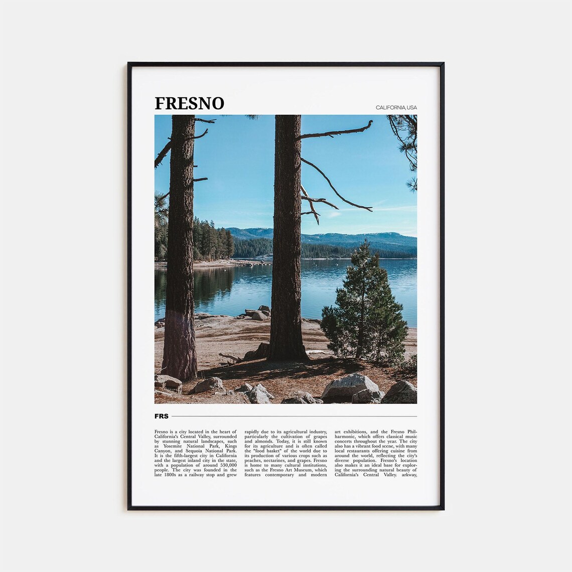 Fresno Travel Poster, California USA Art Print