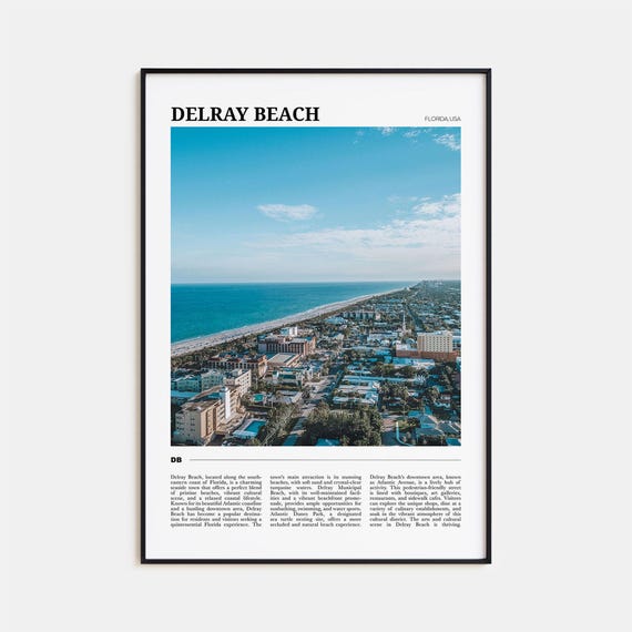 Delray Beach Travel Poster, Florida USA Art Print