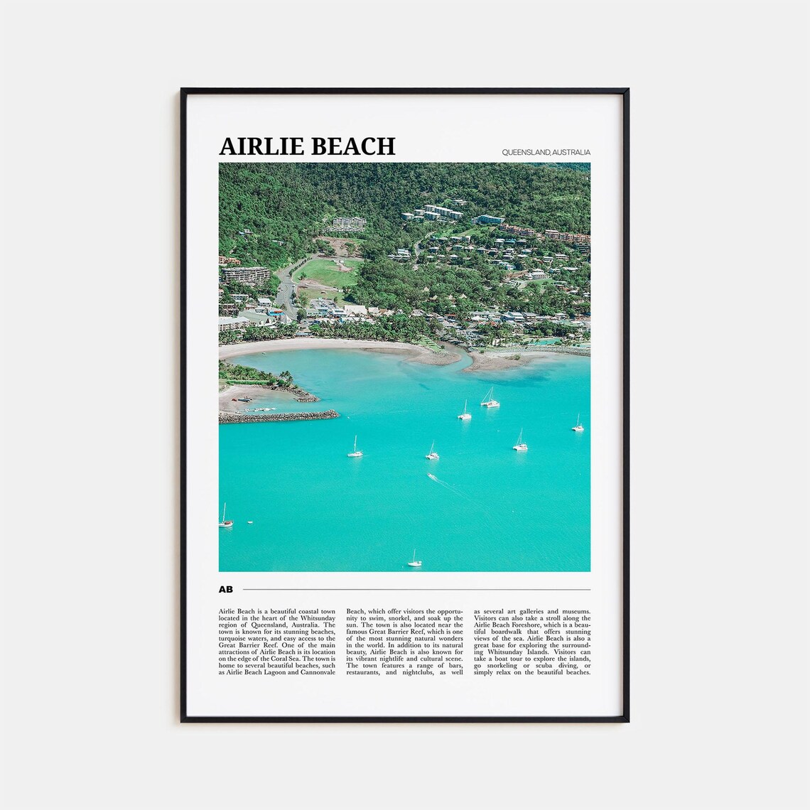 Airlie Beach Travel Poster Airlie Beach Wall Art Airlie Beach Poster Print Airlie Beach Photo Airlie Beach Decor Queensland Australia