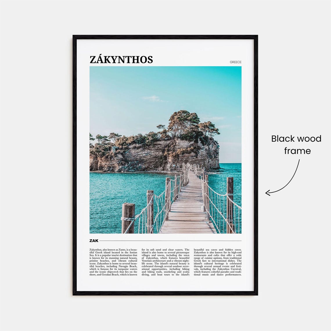Zakynthos Photo Greece Wall Art Print - Image 2