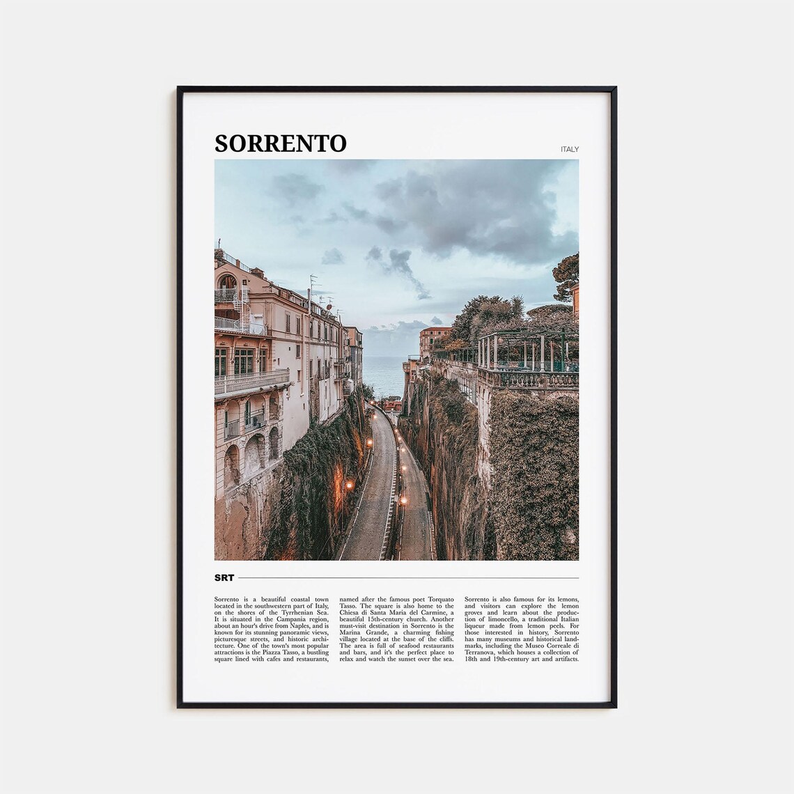 Sorrento Travel Poster, Italy Travel Poster