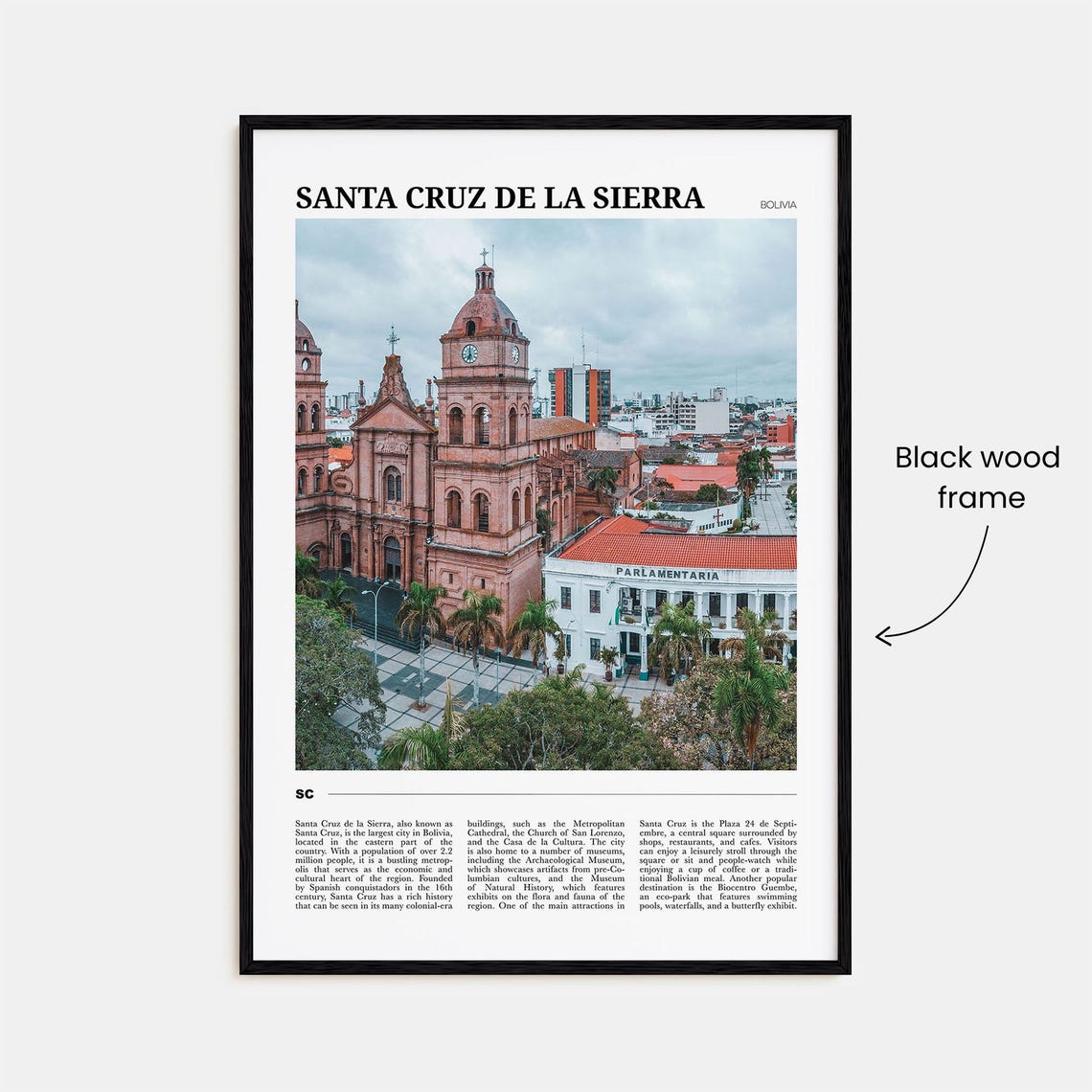 Santa Cruz De La Sierra Travel Poster Santa Cruz De La Sierra Wall Art Santa Cruz De La Sierra Poster Print Santa Cruz Photo Santa Cruz - Image 2