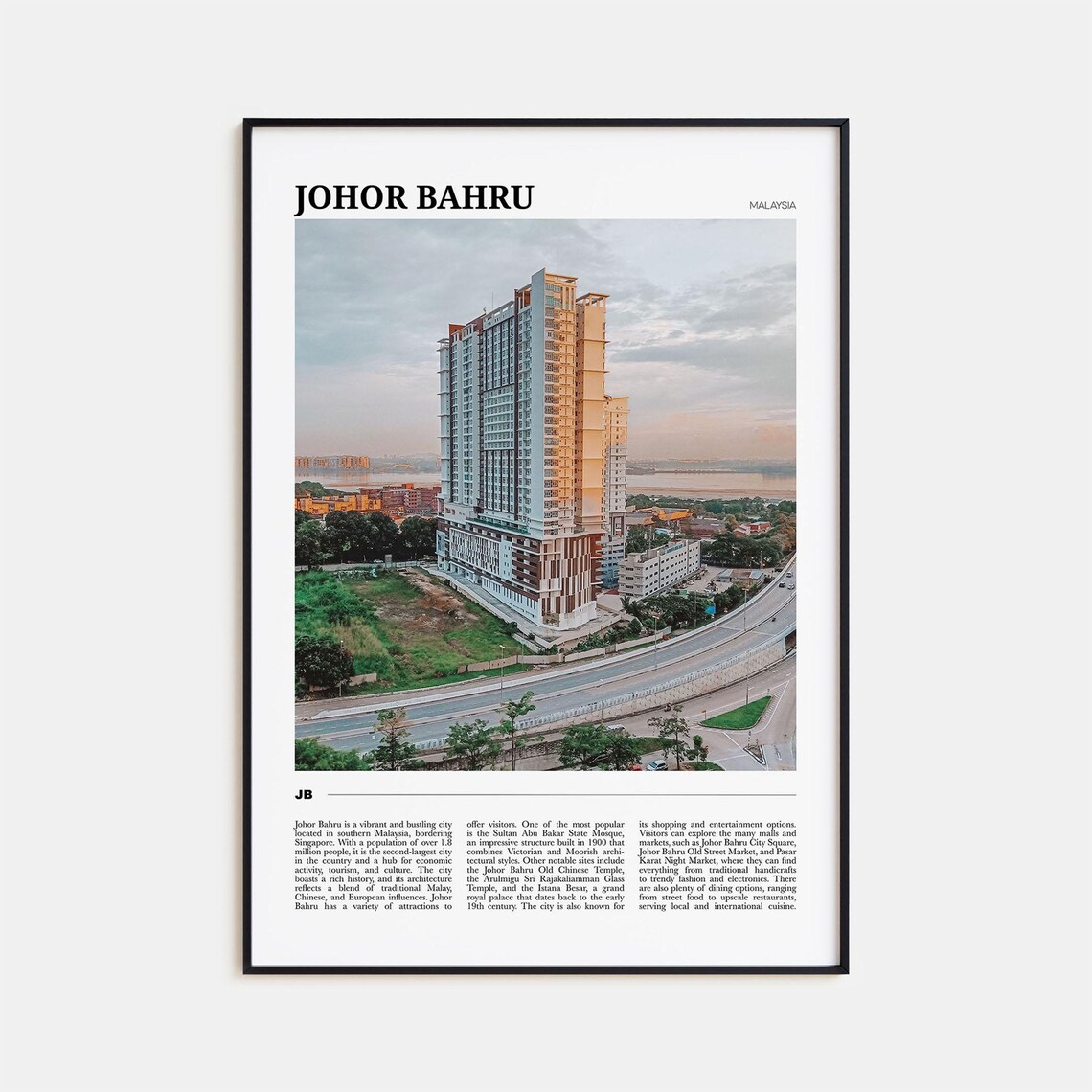 Johor Bahru Travel Poster Johor Bahru Wall Art Johor Bahru Poster Print Johor Bahru Photo Johor Bahru Decor Malaysia