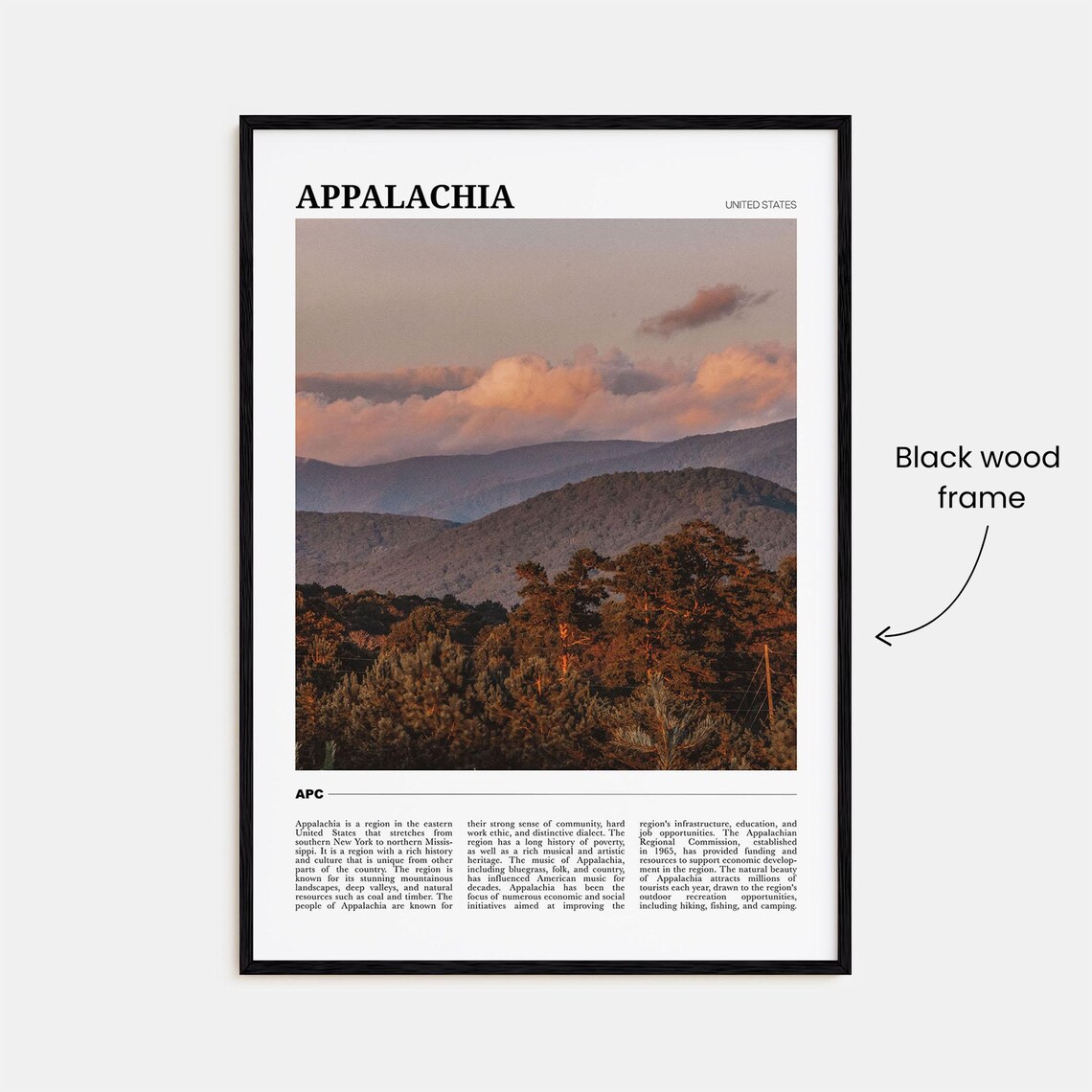 Appalachia Travel Poster, Regional Wall Art Print - Image 2