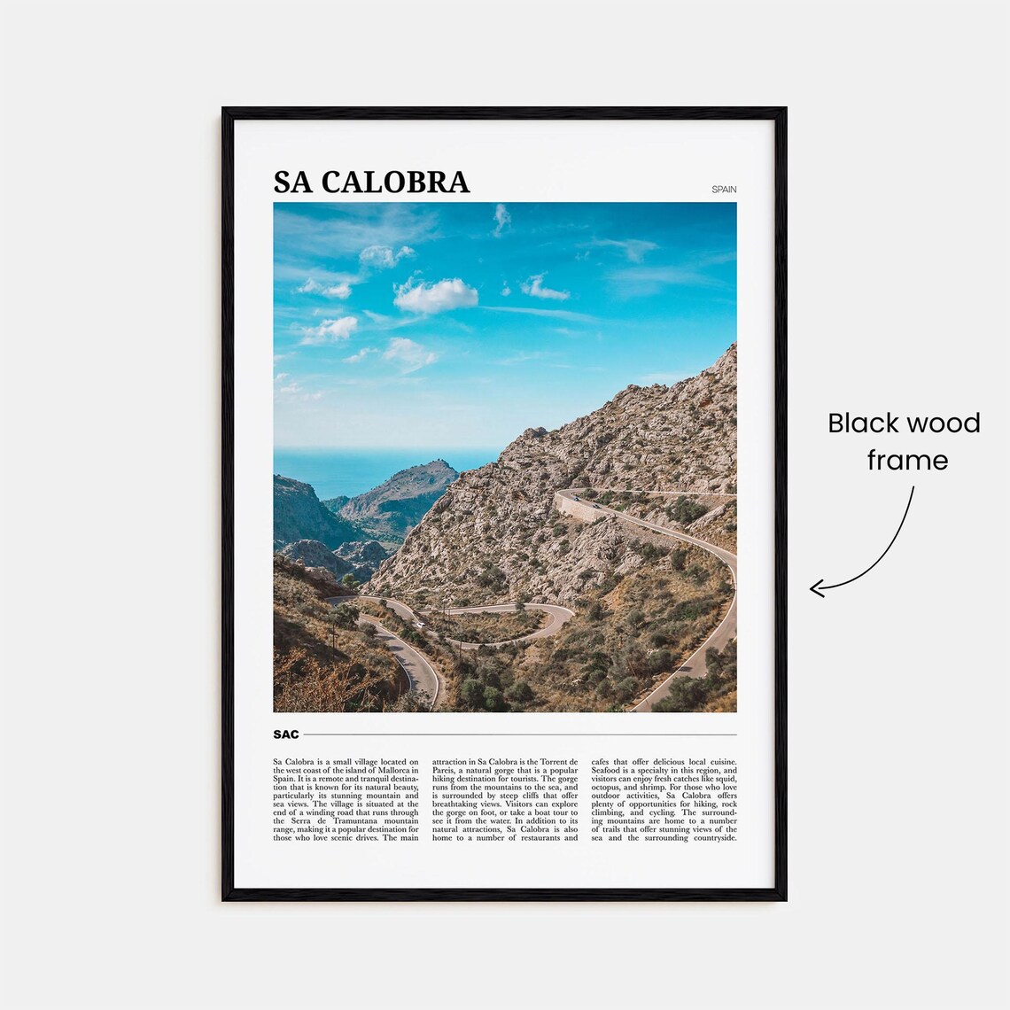 Sa Calobra Travel Poster, Spain Wall Art Print - Image 2