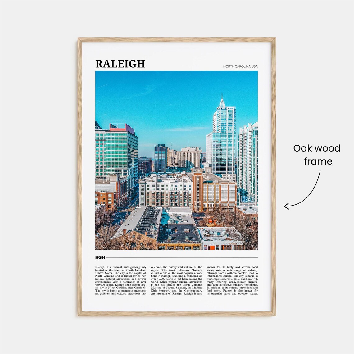 Raleigh Travel Poster, North Carolina Wall Art - Image 3