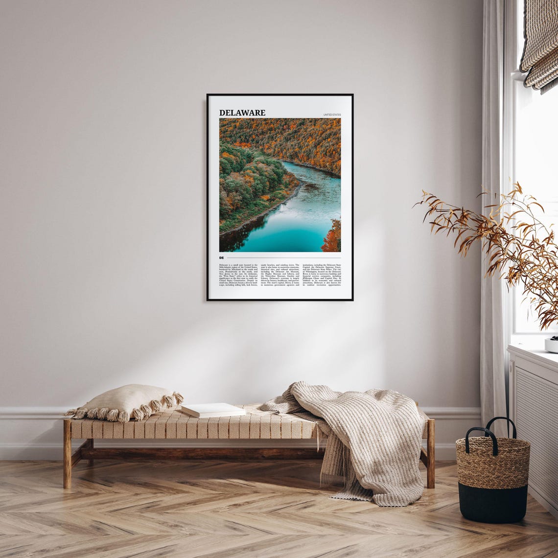 Delaware USA Autumn River Forest Fall Foliage Nature Scenic Poster - Image 4