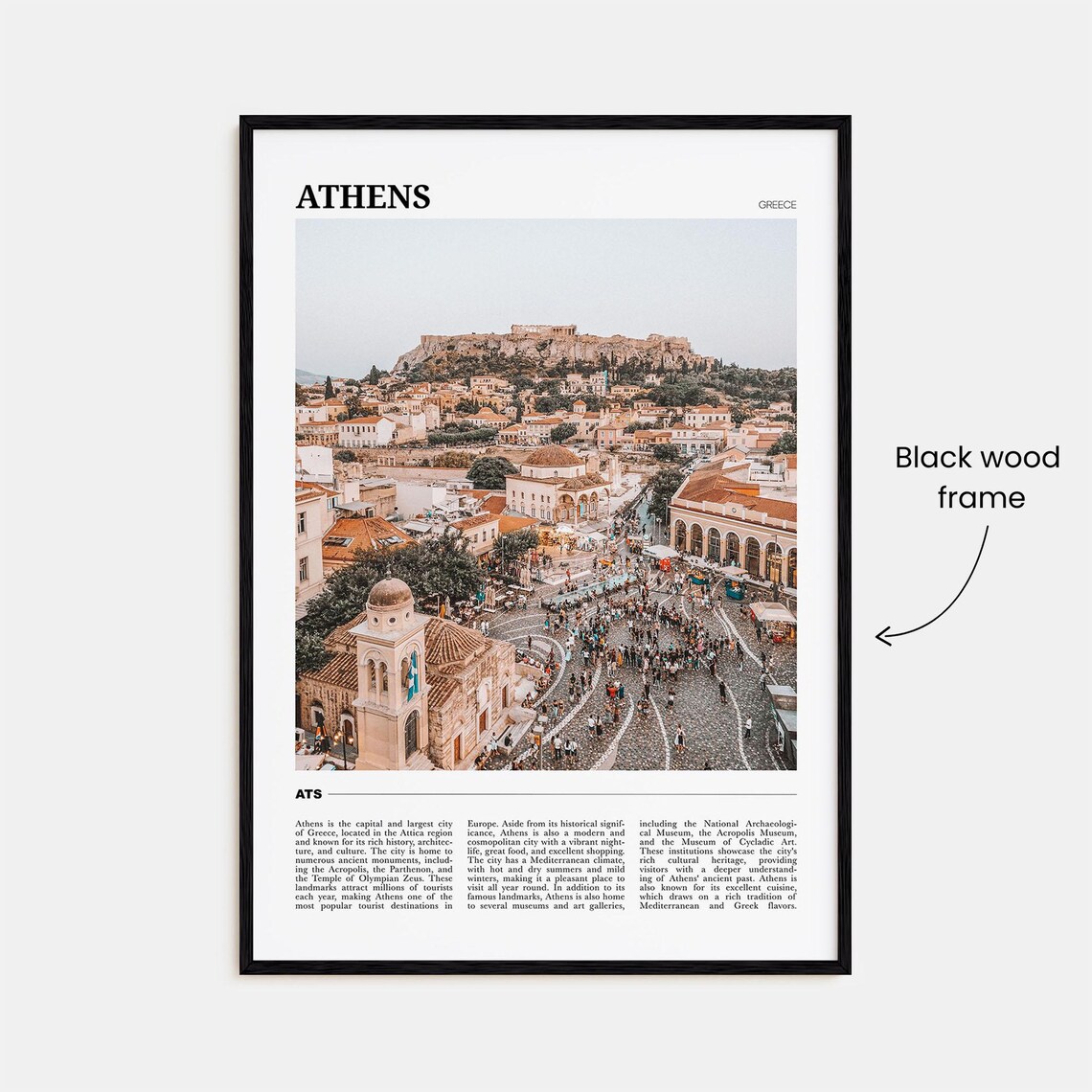 Athens Greece Travel Poster, European Wall Art - Image 2