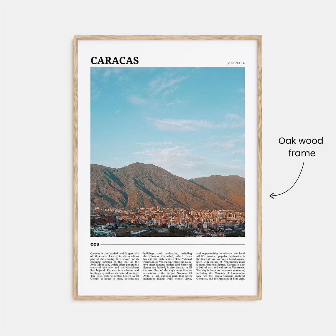 Caracas Venezuela Avila Mountain City View Travel Photo Poster - Image 3