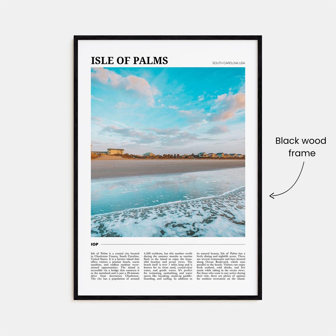 Isle of Palms Travel Poster, South Carolina Art Print - Image 2