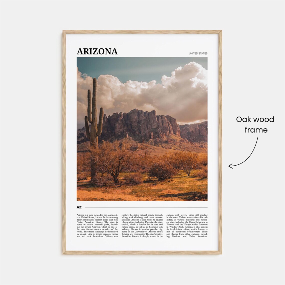 Arizona Travel Poster No 1 Arizona Wall Art Arizona Poster Print Arizona Photo Arizona Decor Usa - Image 3