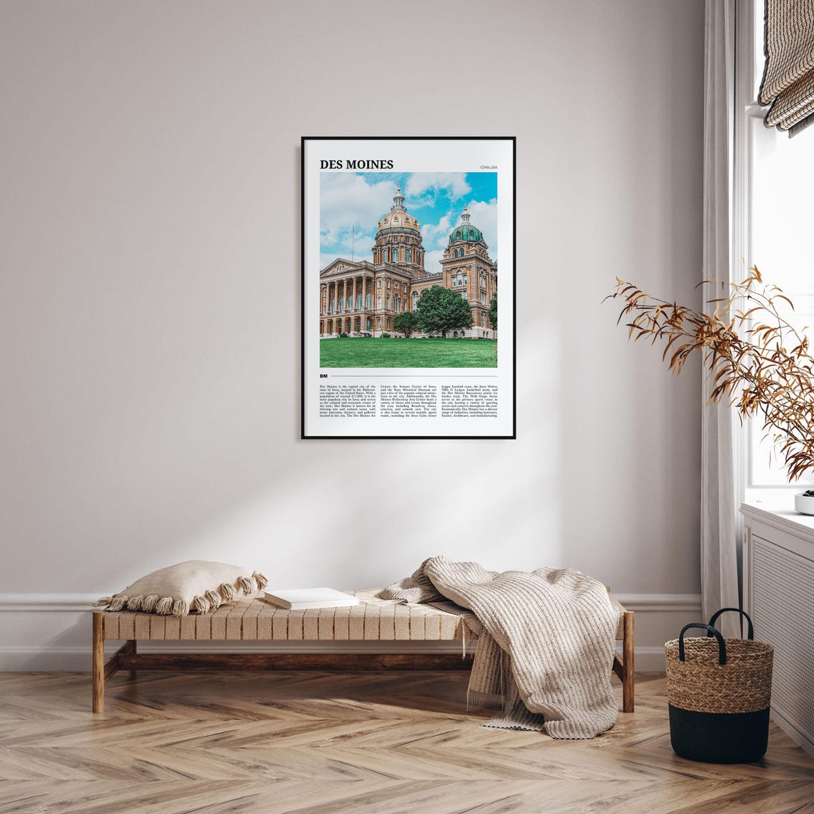 Des Moines Iowa State Capitol Golden Dome Architecture Poster - Image 4
