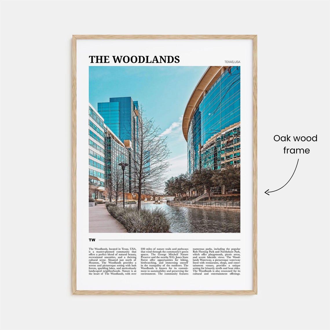 The Woodlands Travel Poster The Woodlands Wall Art The Woodlands Poster Print The Woodlands Photo The Woodlands Decor Texas Usa - Image 3