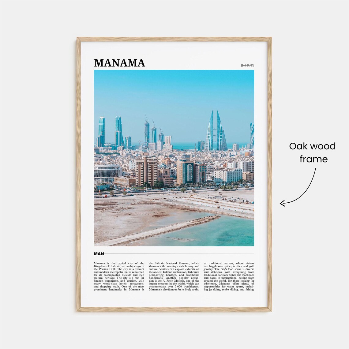 Manama Travel Poster, Bahrain Wall Art Print - Image 3
