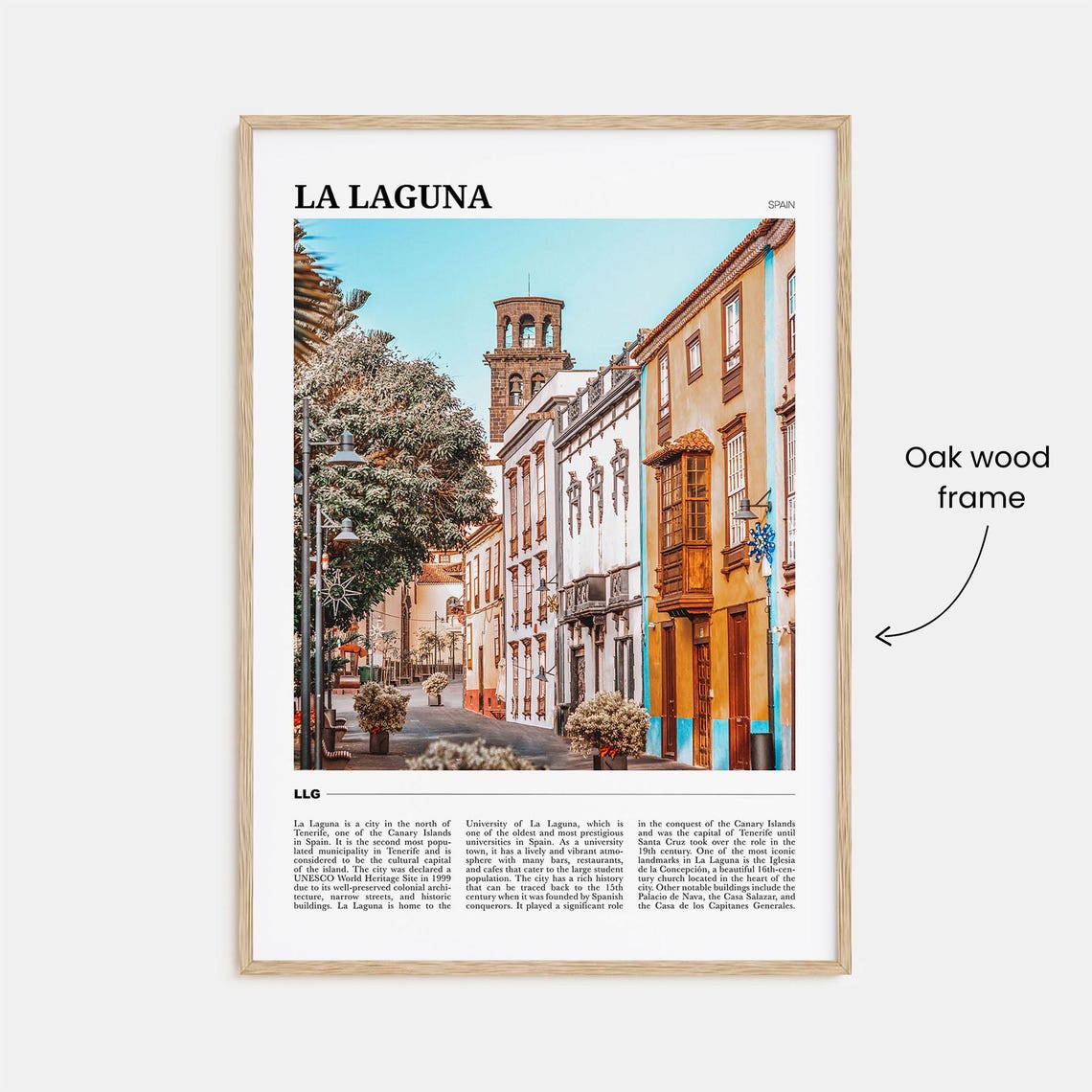 La Laguna Tenerife Spain Colonial Old Town Street Travel Poster - Image 3