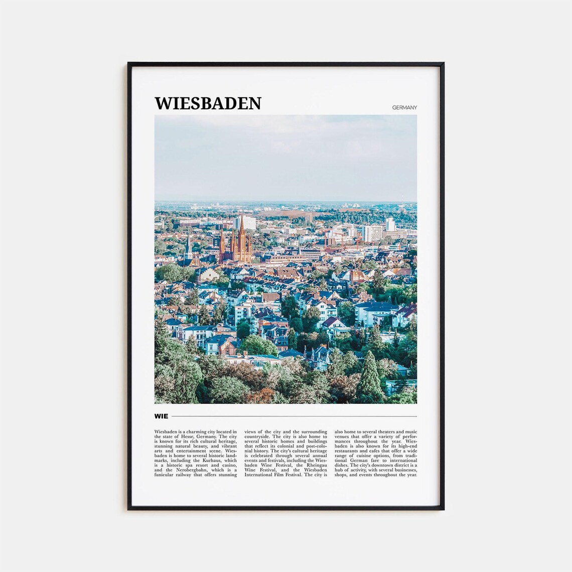 Wiesbaden Travel Poster, Germany Travel Poster