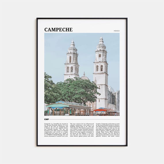 Campeche Travel Poster Campeche Wall Art Campeche Poster Print Campeche Photo Campeche Decor Mexico