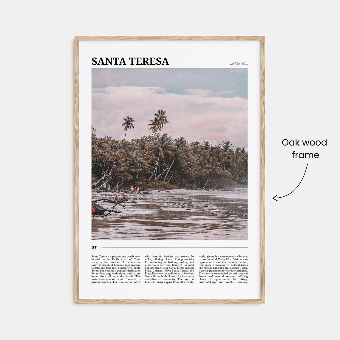 Santa Teresa Costa Rica Beach Palms Surf Town Travel Photography Art Poster - Image 3
