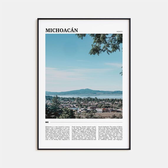 Michoacan Travel Poster No 2 Michoacn Wall Art Michoacn Poster Print Michoacn Photo Michoacn Decor Mexico