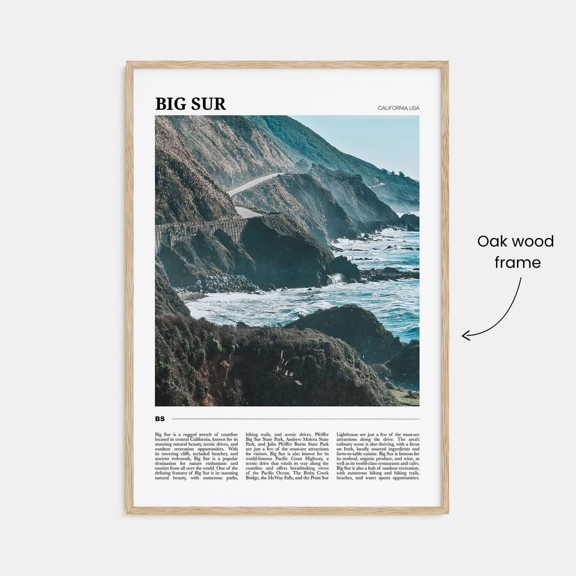 Big Sur California Rugged Cliffs Coastal Highway Ocean Travel Poster - Image 3