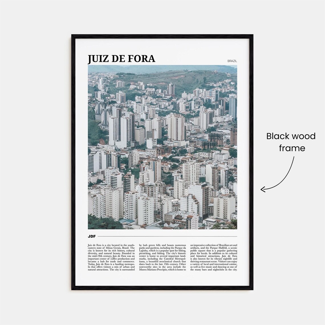 Juiz De Fora Travel Poster, Brazil Wall Art Print - Image 2
