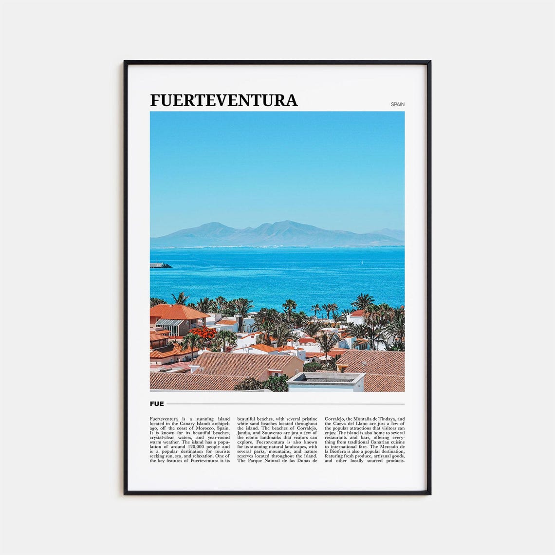 Fuerteventura Travel Poster Fuerteventura Wall Art Fuerteventura Poster Print Fuerteventura Photo Fuerteventura Decor Spain