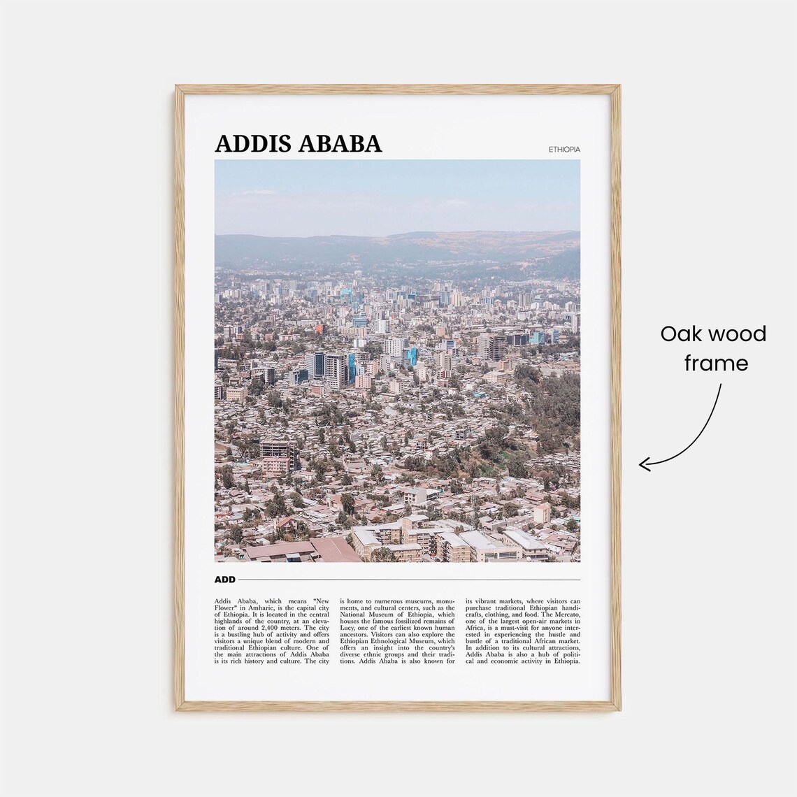 Addis Ababa Travel Poster, Ethiopia Wall Art Print - Image 3