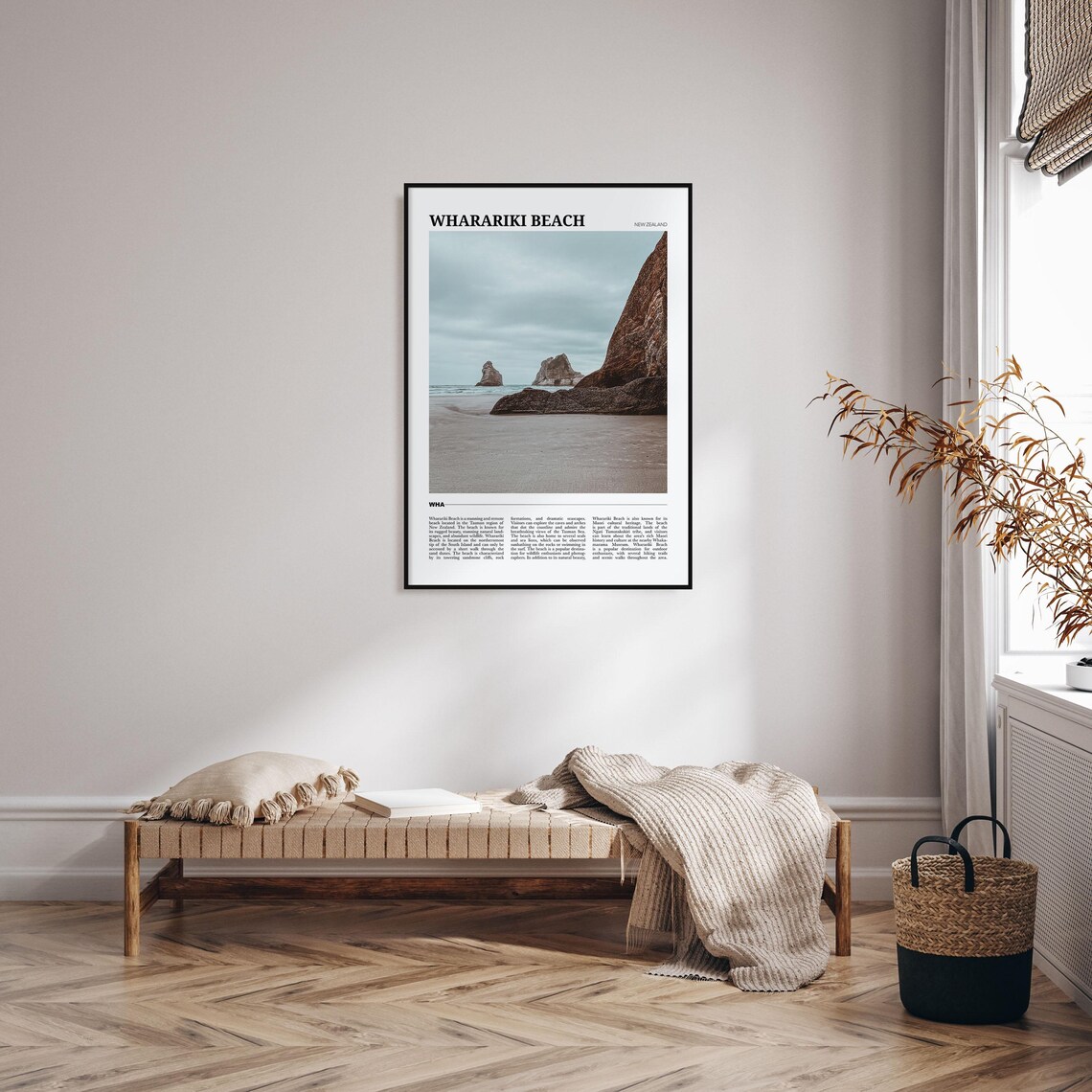 Wharariki Beach New Zealand Coastal Rock Arches Photography Poster - Image 4