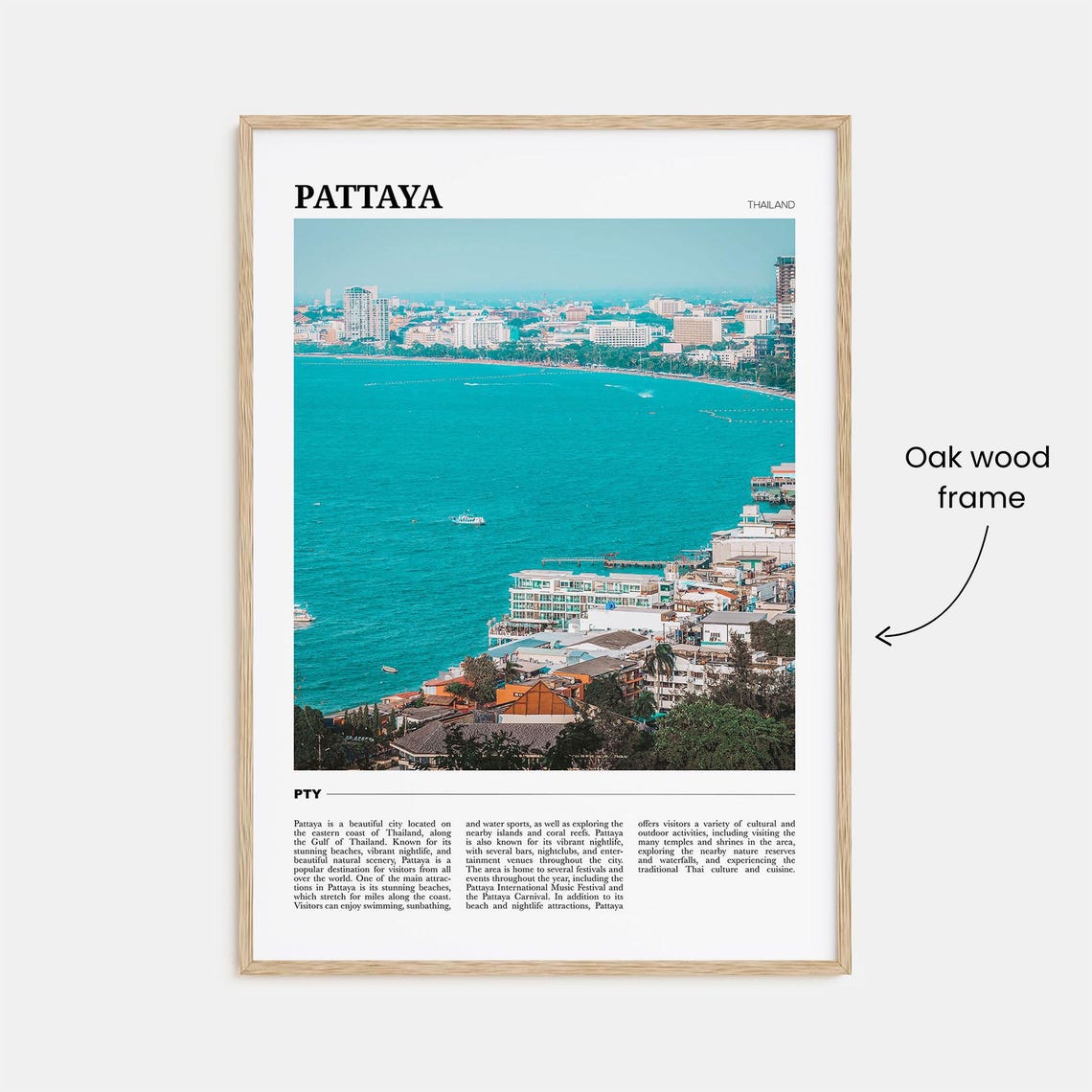 Pattaya Travel Poster Pattaya Wall Art Pattaya Poster Print Pattaya Photo Pattaya Decor Thailand - Image 3