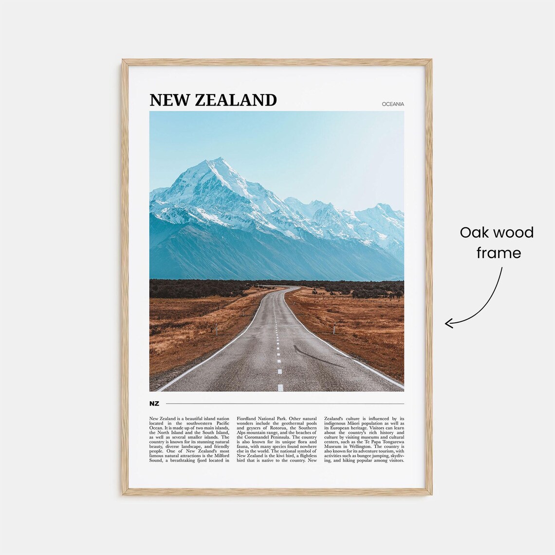 New Zealand Travel Poster, Oceania Wall Art - Image 3