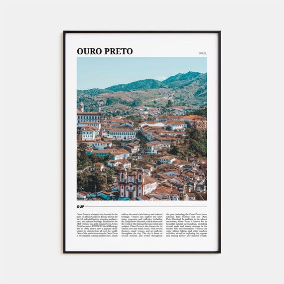 Ouro Preto Travel Poster Ouro Preto Wall Art Ouro Preto Poster Print Ouro Preto Photo Ouro Preto Decor Brazil