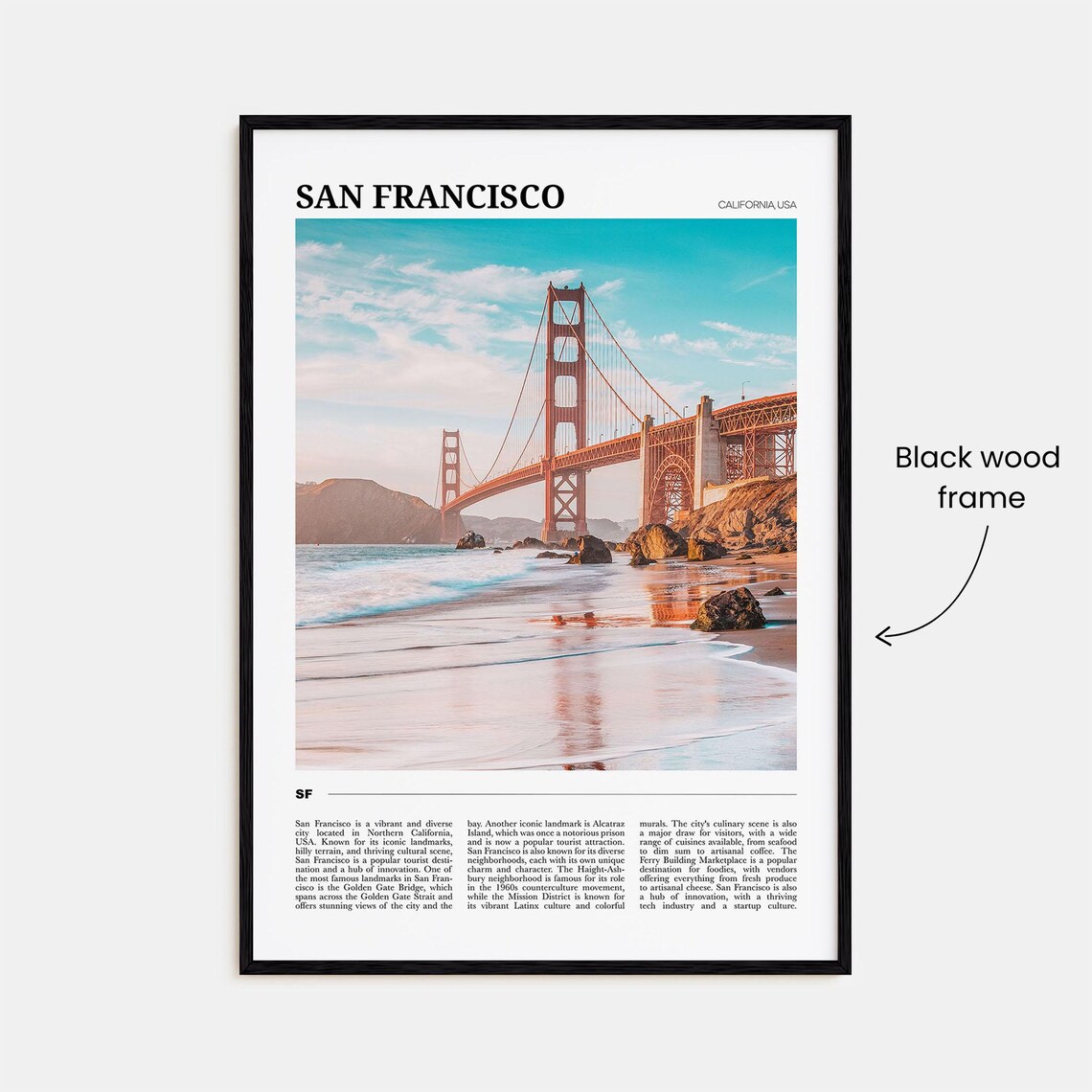 San Francisco Travel Poster No. 3, California Travel Poster - Image 2