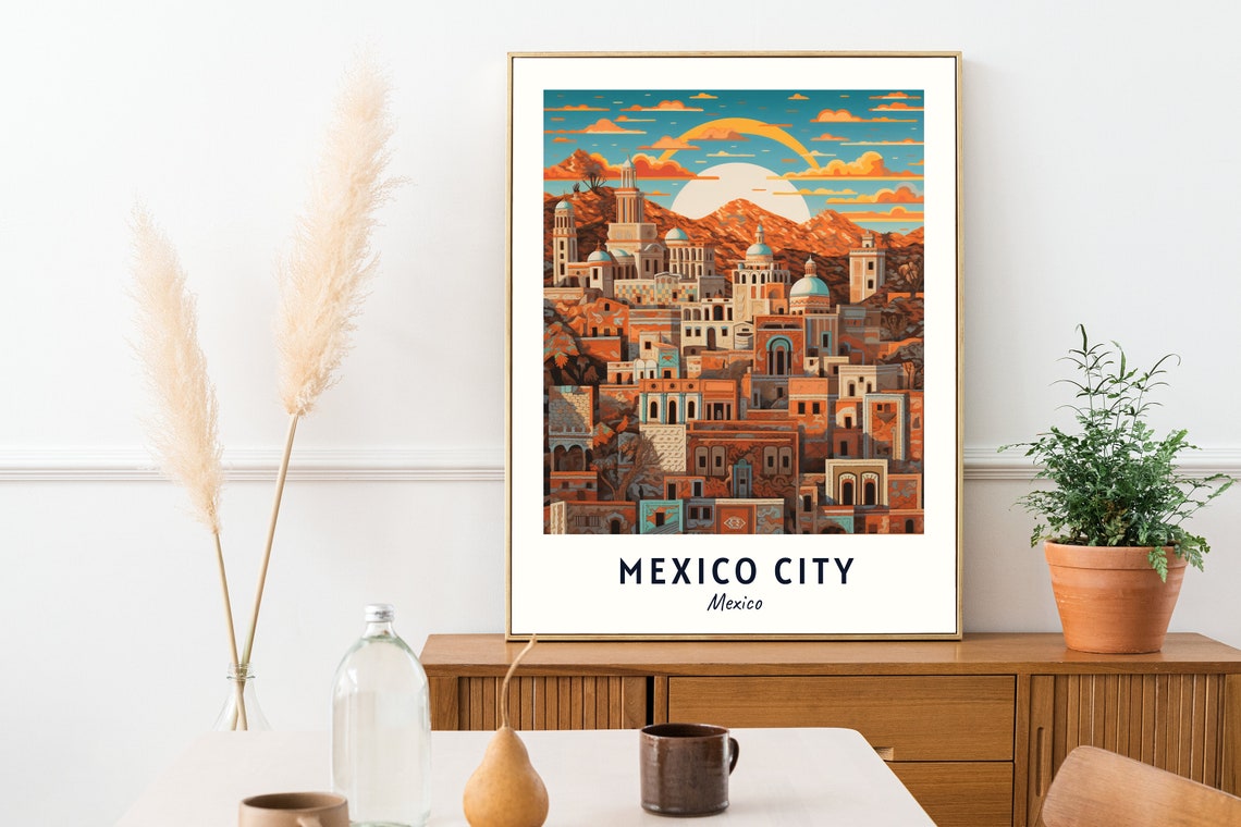Mexico City Travel Print, City Poster - Image 2