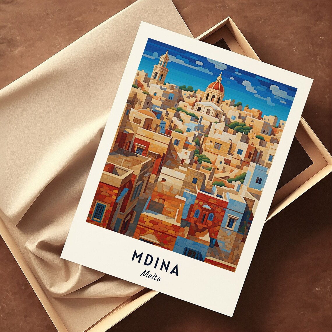 The Silent City Mdina Malta Travel Poster - Image 3